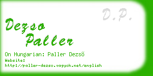 dezso paller business card